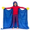 Poppy Playtime Huggy Wuggy Plush Super Soft Game Hooded Blanket Throw with Embroidered Face 50" x 60" Blue - 4 of 4