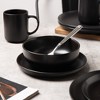 Syemin Dining Bowls 3 Person Stoneware Dinnerware Set Microwave Dishwasher Safe Chip-Resistant Matte Glaze Stackable Storage, Black, 10"*10"*2.4" - 4 of 4