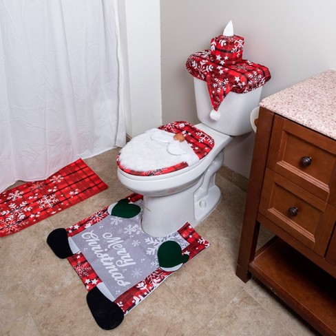 Syncfun 5pcs Christmas Gnome Toilet Seat Cover Target