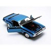 1970 Dodge Challenger T/A Blue Metallic with Black Hood and Black Stripes "NEX Models" 1/24 Diecast Model Car by Welly - 2 of 4