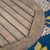 Stamford Round Acacia Wood Bistro Table with X Legs - Gray - Christopher Knight Home: Weather-Resistant, Patio Dining - 2 of 4
