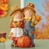 Collections Etc Hand-Painted Fall Scarecrow Couple Decoration 6 X 4 X 8.5 Orange - 2 of 2