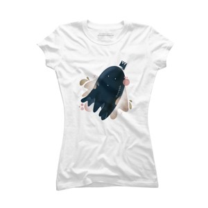 Junior's Design By Humans Little floating ghost By Nebenzu T-Shirt - 1 of 3