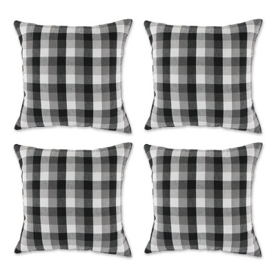 4pk 18"x18" Square Throw Pillow Covers Gray - Design Imports