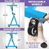 Liquid Stands Keyboard Stand w/ Wheels - Z Style Adjustable & Portable Piano Stand for 54-88 Key Electric Pianos - Rolling Keyboard Stand (Light Blue) - 3 of 4
