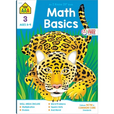 School Zone Math Basics Grade 3 Workbook - (Paperback)