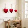 Royal Hampton Decorative Metal Heart Wall Decor Set of 3, Classic Red with Jute Hanging Rope, 12, 9.5, 7 Inches - 3 of 4