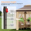 Outdoor Patio Gazebo 13'x13' with Expansion Bolts, Heavy Duty Party Tent & Shelter with 6 Zippered Mesh Netting - 4 of 4