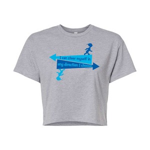 Women's - Dr. Seuss - You Can Steer Yourself Cropped Graphic T-Shirt - 1 of 4