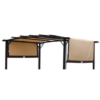 DOMETOUR Universal Canopy Cover Replacement for 12x9 Ft Curved Outdoor Pergola Structure