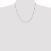 Black Bow Jewelry 0.8mm 14k White Gold, Solid Spiga Chain Necklace - 2 of 4