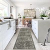 Washable Area Rug Vintage Distressed Rug Non Slip Rug Low Pile Rugs Oriental Floral Throw Rug Foldable Indoor Carpet for Living Room Bedroom Nursery - 2 of 4