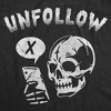 Mens Funny T Shirts Unfollow Sarcastic Social Media Graphic Novelty Tee For Men - Crazy Dog Men's T Shirt - 2 of 4
