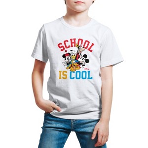 Boys' - Disney - School Is Cool Short Sleeve Graphic T-Shirt - 1 of 4