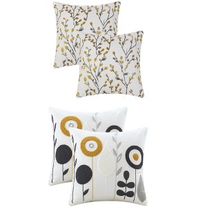 REGALWOVEN 4 Pcs Floral Decoration Throw Pillow Cases for Outdoor Indoor - 1 of 4