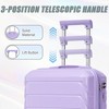 TOBILI 2 pcs/set in ABS Spinner Wheel Luggage, with Combination Lock,14" Cosmetic Case and 20-inch suitcase - 3 of 4
