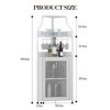 Corner Bar Cabinet, 61" Tall Farmhouse Wine Cabinet with Detachable Wine Rack, 5-Tier Industrial Wine Cabinet with Glass Holder & Adjustable Shelves - 2 of 4