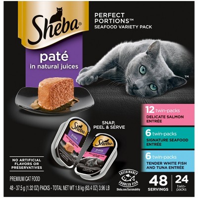 Sheba Perfect Portions Seafood Flavor Variety Pack Pate Wet Cat Food