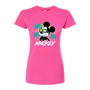 Women's - Disney - Mickey Sunset Shades Fitted Graphic T-Shirt - 1 of 3