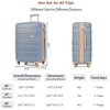 BEAFUP Set of 3 Luggage ABS,Hardshell Hardside Lightweight Durable Suitcase sets,Spinner Wheels Suitcase with TSA Lock 20''24''28'' - 3 of 4