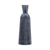 Glass Vase for Home Decor - Ribbed Pattern Decorative Vase - Modern Blue Marble Finish - Flower Vase for Table, Shelf, Fireplace, Office, Living Room - 2 of 4