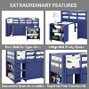 Home Imports Emporium Loft Bed with Desk and Drawers - 3 of 4
