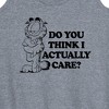 Women's - Garfield - Do You Think I Actually Care Graphic Racerback Tank - 2 of 4