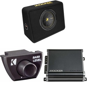 Kicker 10 Inch Comp Truck Bass Package 50TCWC102 with 46CXA4001, Bass Knob Bundle - 1 of 4