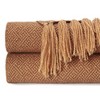 Chanasya Mini Geometric Maze Acrylic Throw Blanket With Tassels - 4 of 4