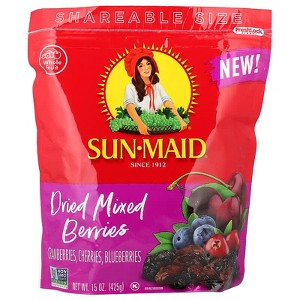 Sun-Maid, Dried Mixed Berries, Cranberries, Cherries & Blueberries, 15 oz - 1 of 4
