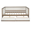 YOOCOZZ Full Size Upholstered Linen Wood Daybed with 2 Drawers - Brown - 4 of 4