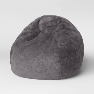 XL Fuzzy Kids' Bean Bag Gray - Pillowfort™ - 1 of 4