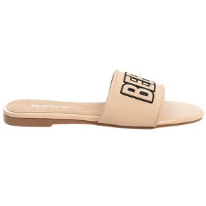 bebe Women's Sandals - Casual Summer Slip-On Slide Sandals with Logo Strap - 1 of 4