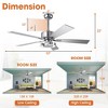 Parrot Uncle 52" Modern LED Ceiling Fan with Light and Remote - 4 of 4
