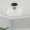 Dewdrop Green Glass Pendant Light,Brass Hanging Fixture,Kitchen Island Adjustable,Bulb Not Included - 3 of 4