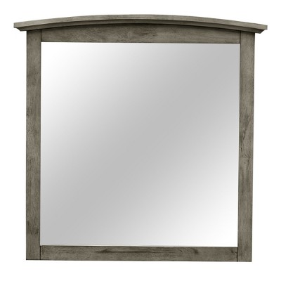GlasFlength Decorative Wall Mirrors Contemporary Framed Elegant Mirror with Clean Simple Design for Modern Living Room, Gray, 37"*2"*35"
