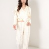 Anna-Kaci Lounge Women's Floral Stripe Pajama Set with Button-Up Top Chest Pocket and Elastic Waist Pants - 4 of 4