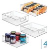 iDesign Plastic Stackable Pantry Bin with Handles - Set of 4 - Clear, USA Made - 2 of 4