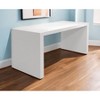 HomeRoots 62" White Wood Computer Desk - 2 of 4