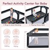 Infans Baby Playpen Extra-Large Safety Baby Fence w/ Ocean Balls & Rings Black - 4 of 4