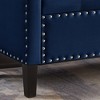 Lyngins Velvet Storage Bench with Armrests, 48"L Upholstered Tufted Button Ottoman with Storage, Bed Bench with Nail Accents, Solid Wood Foot Stool - 4 of 4