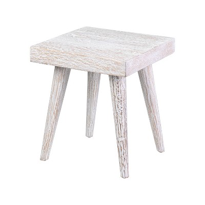 Serenity Teak End Table White - East At Main