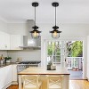 KTMBDW Farmhouse Pendant Light, Metal Hanging Light Fixture, 60 Inch Adjustable for Flat and Slop Ceiling, Kitchen Island, Bedroom, Dining Hall, Black - 3 of 4
