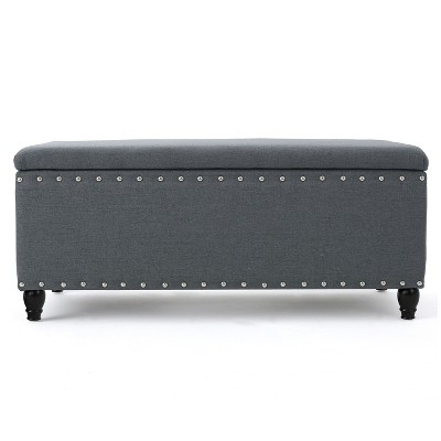 NicBex Storage Ottoman Bench for Bedroom,18.2 Inch Wide Modern Storage Bench with Birch Wood Legs,Ottoman for Living Room,Bedroom,Entryway