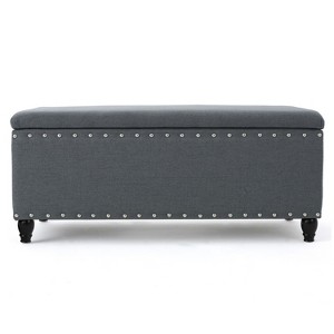 NicBex Storage Ottoman Bench for Bedroom,18.2 Inch Wide Modern Storage Bench with Birch Wood Legs,Ottoman for Living Room,Bedroom,Entryway - 1 of 4