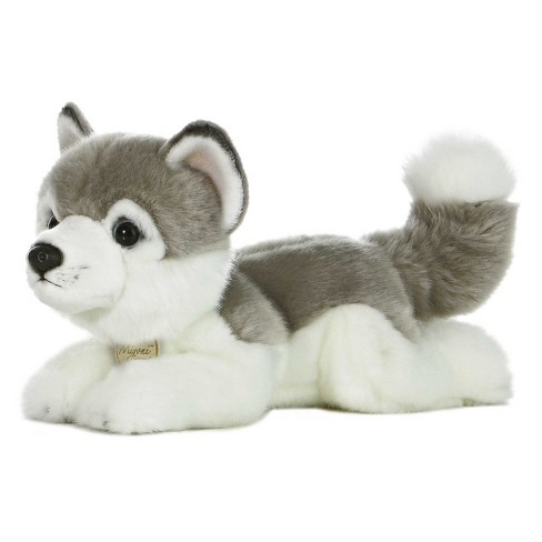 Aurora Medium Husky Miyoni Realistic Stuffed Animal Gray 11