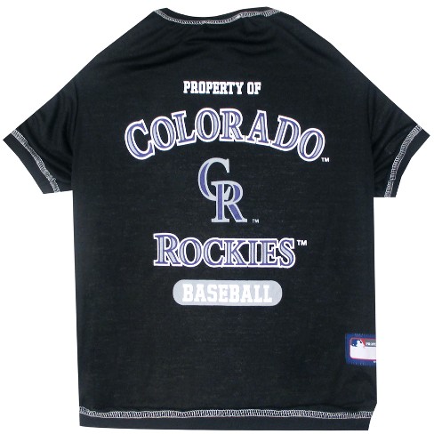 Mlb Colorado Rockies Pets First Pet Baseball T-shirt - Xs : Target