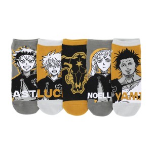 Black Clover Characters Women's 5-Pair Ankle Socks - 1 of 4
