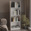 TOAOTBNBO 4-Tier Tall Storage Bookshelves, Contemporary Display Bookshcase for Magazines, Modern Bookshelf for Home Office, White - 4 of 4