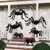 Joyfy 6Pcs Halloween Hairy Giant Spider Set Decoration,Realistic Red Eyes and Bendable Legs,Indoor/Outdoor Lawn Porch & Yard,Halloween Party Supplies - 3 of 4